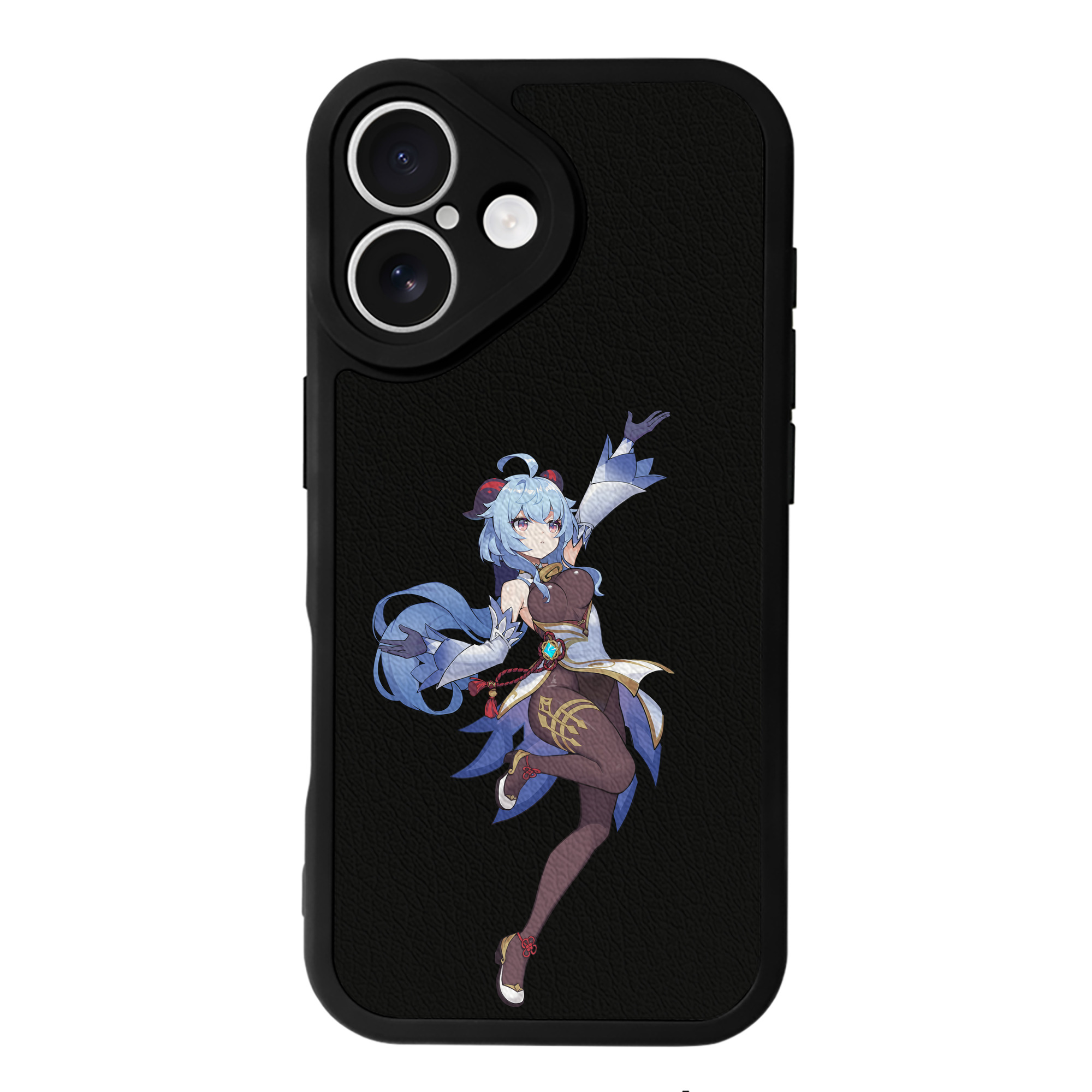 げんし神 甘雨 かんう genshin Ganyu 【iPhone 16シリーズ対応】シリコンスマホケース（レザー調） 材質：シリコン